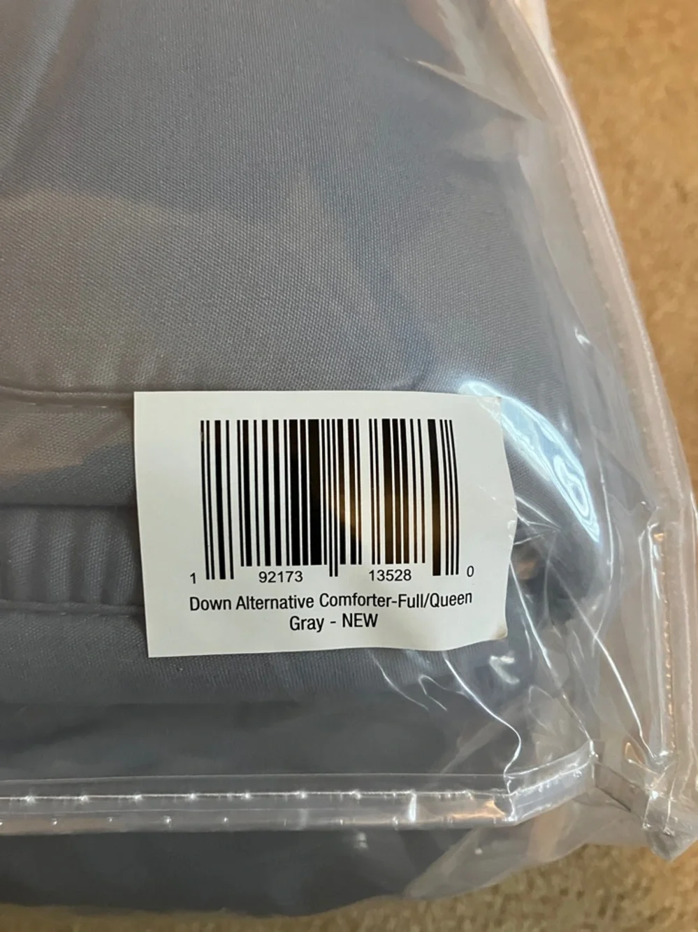 New with Tags - MDesign Grey Down Alternative Comforter - Full / Queen